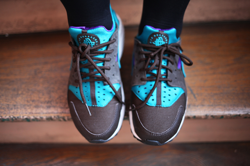 sneakers nike huarache bright teal size exclu uglymely